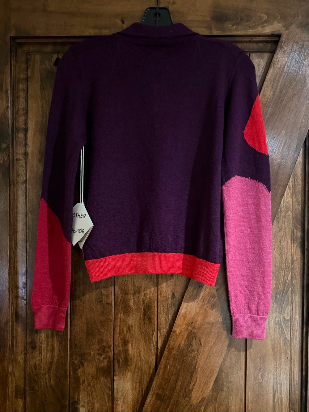 MOTHER The Racquet Abstract Print Alpaca Cardigan - Picture 8 of 9